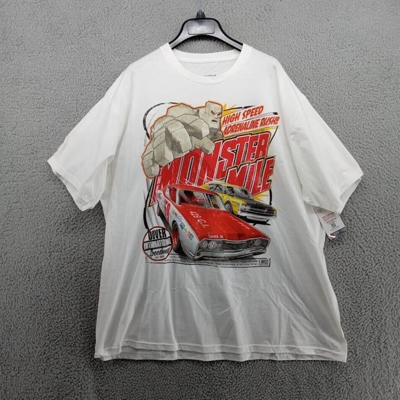 Dover Monster Mile Shirt Mens‎ 2XL White Nascar Graphic Tee Fanatics - Picture 1 of 7